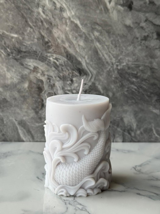 Aberto Design Vela 10M Hecha a Mano 100% SOYA para Autocuidado y Decoración del Hogar, Color Blanco